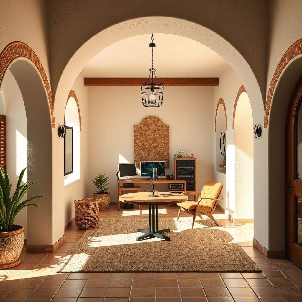 Mediterranean Podcast Studio design example 2