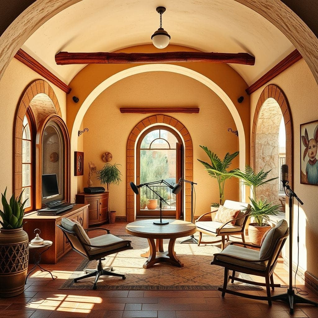 Mediterranean Podcast Studio design example 3