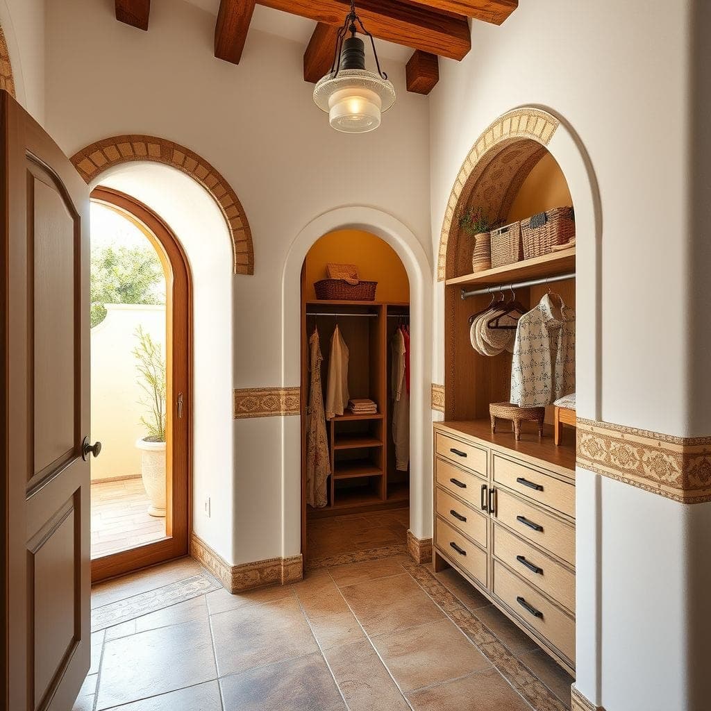 Mediterranean Walk-in Closet design example 1