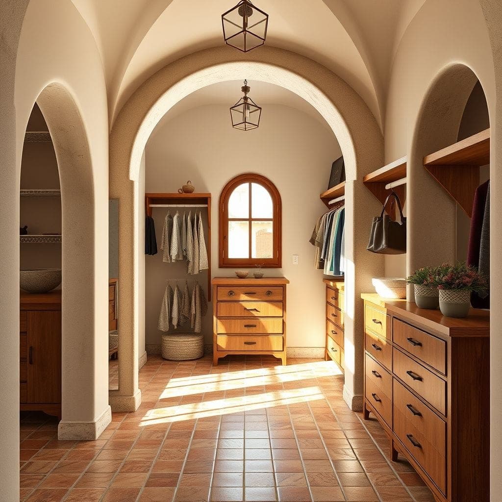 Mediterranean Walk-in Closet design example 2