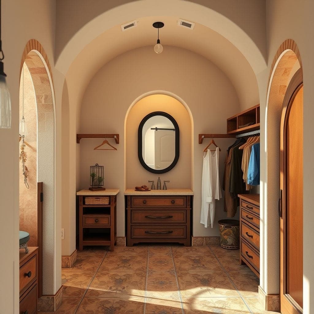 Mediterranean Walk-in Closet design example 4