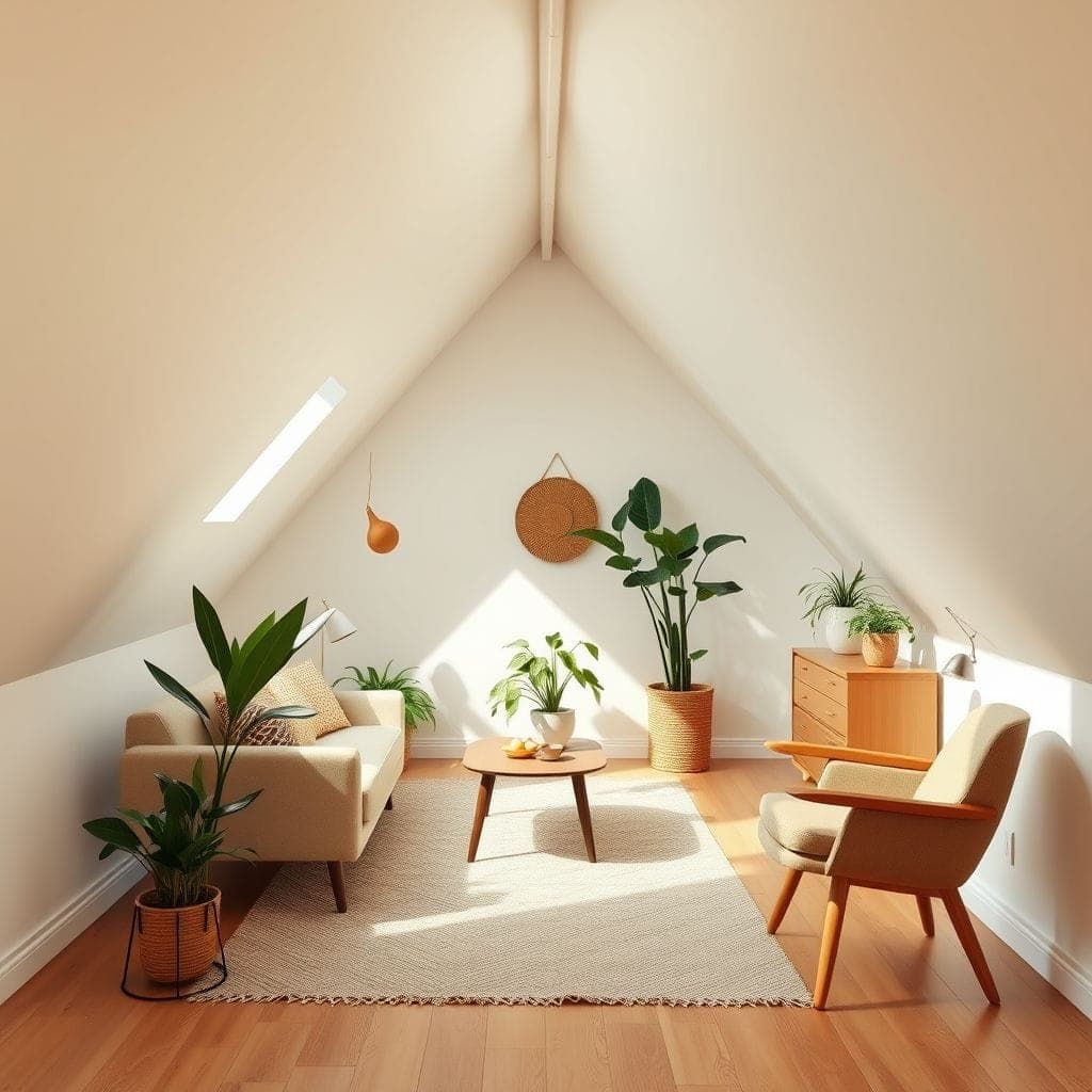 Midcentury Modern Attic design example 3