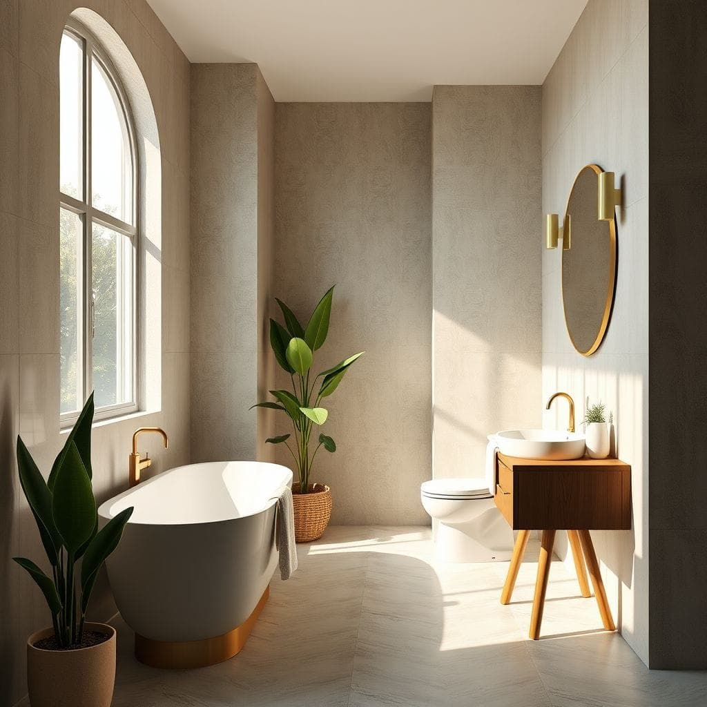 Midcentury Modern Bathroom design example 1