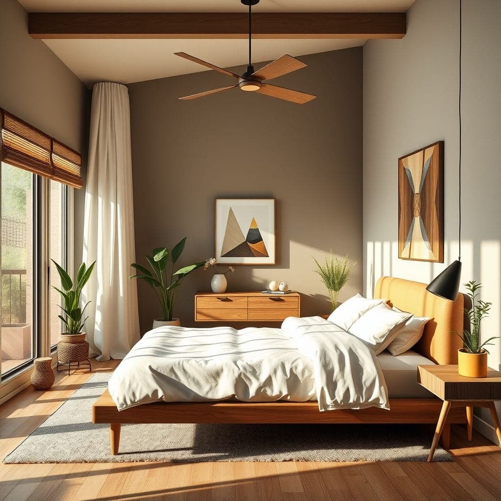 Midcentury Modern Bedroom design example 2