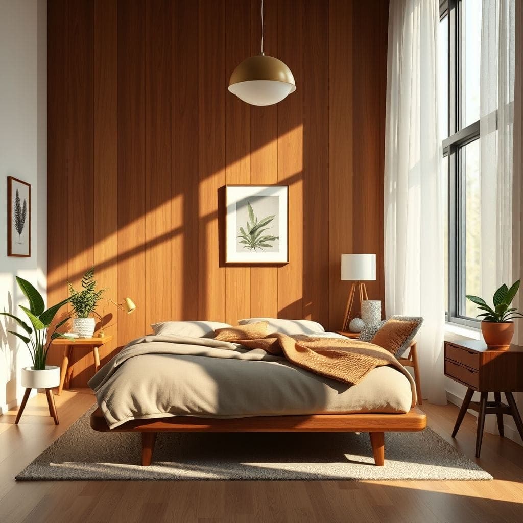 Midcentury Modern Bedroom design example 3