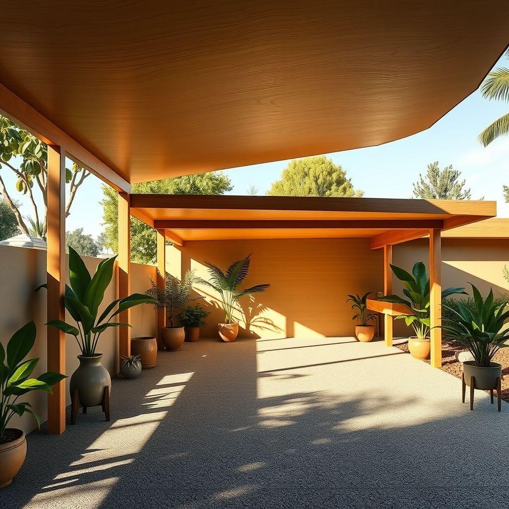 Midcentury Modern Carport design example 4