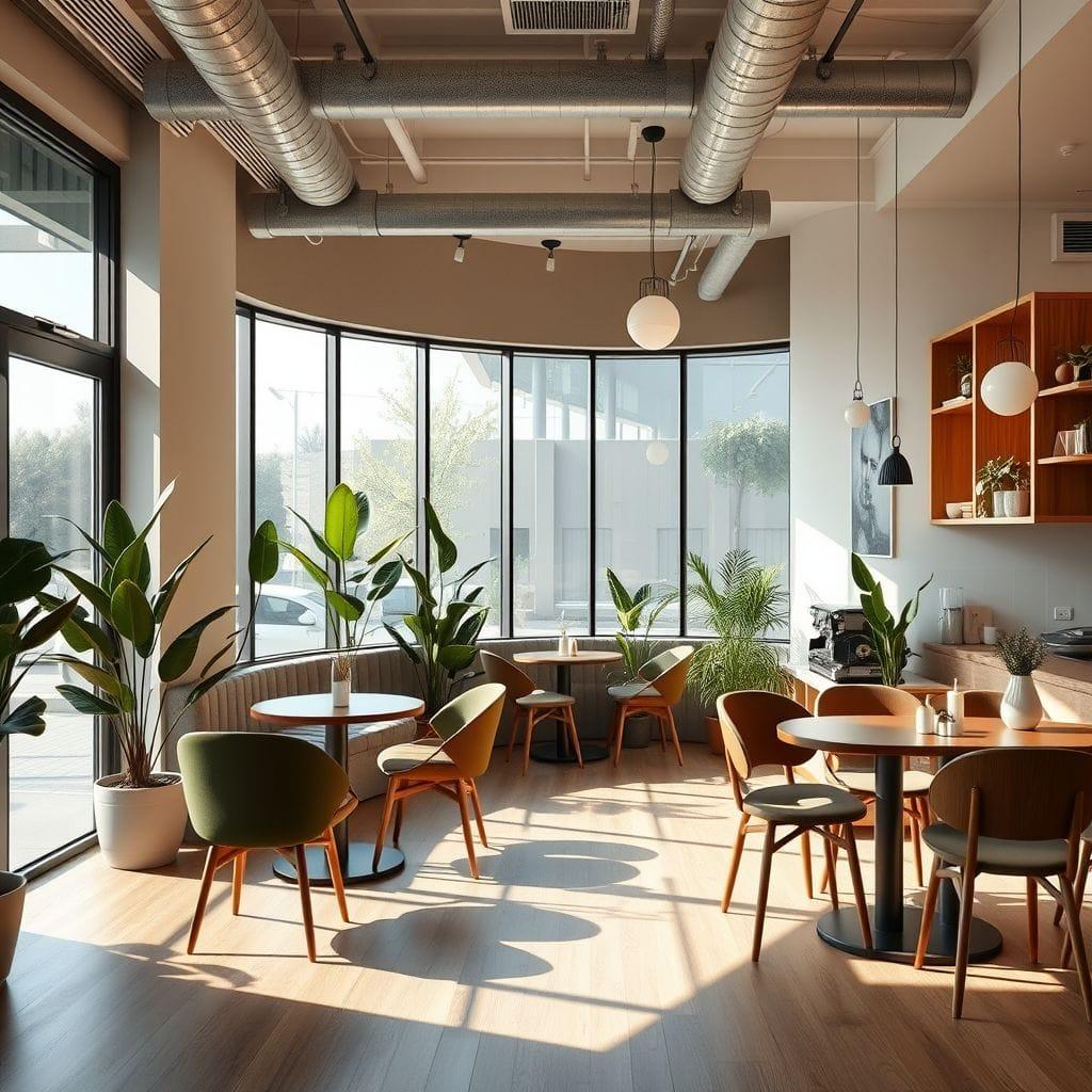 Midcentury Modern Coffee Shop design example 2