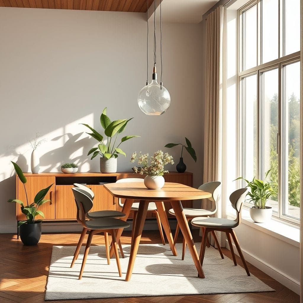 Midcentury Modern Dining Room design example 1