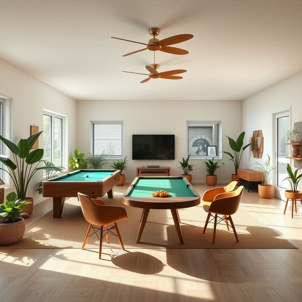 Midcentury Modern Game Room design example 3