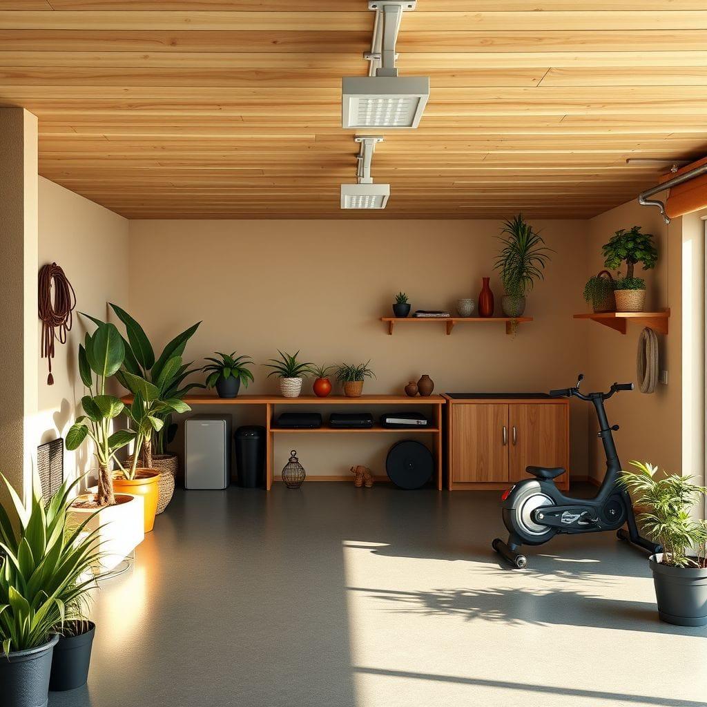 Midcentury Modern Garage Gym design example 3