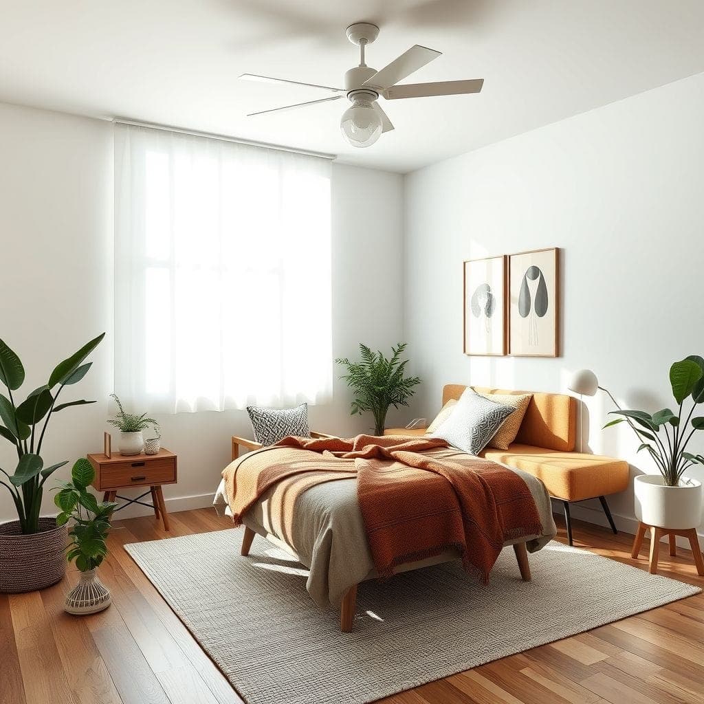 Midcentury Modern Guest Room design example 3