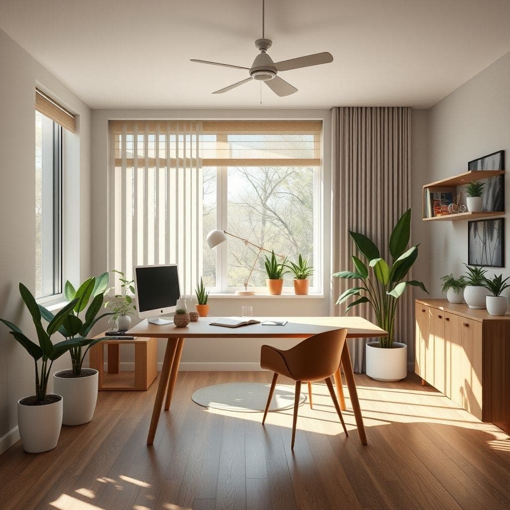 Midcentury Modern Home Office design example 3