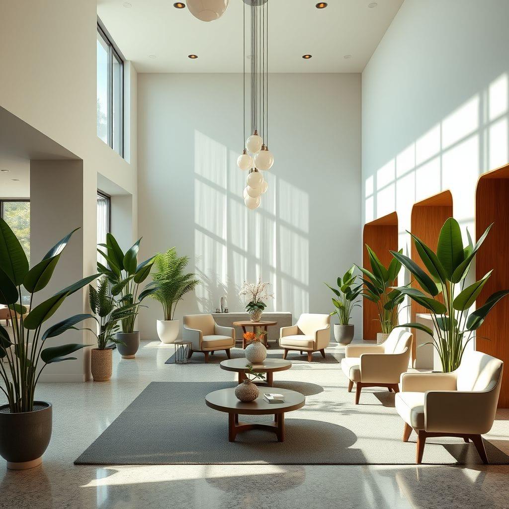Midcentury Modern Hotel Lobby design example 2