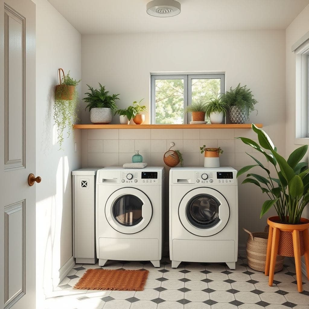 Midcentury Modern Laundry Room design example 1