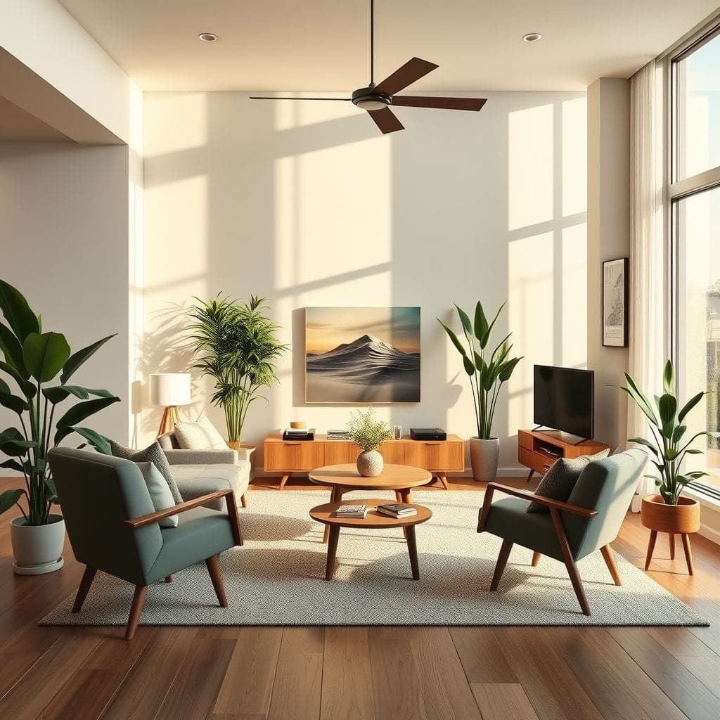 Midcentury Modern Living Room design example 3