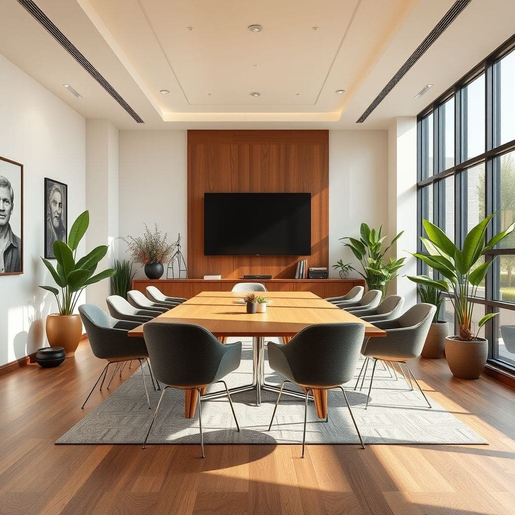 Midcentury Modern Meeting Room design example 1