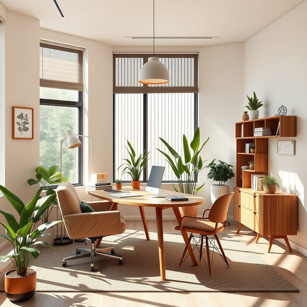 Midcentury Modern Office design example 1