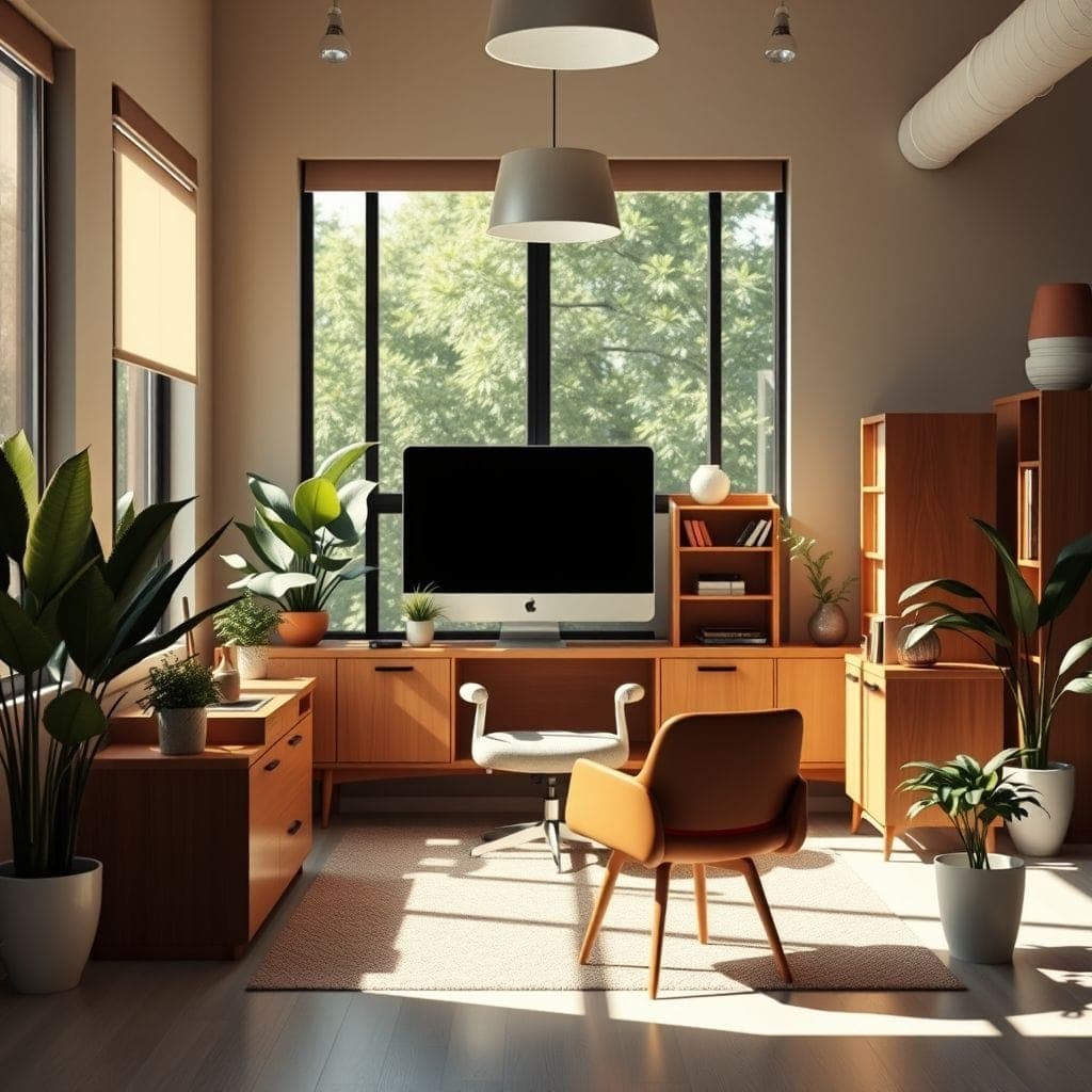 Midcentury Modern Office design example 3