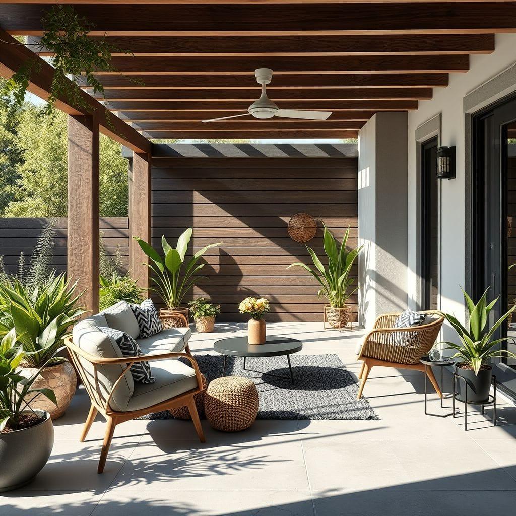 Midcentury Modern Outdoor Patio design example 1