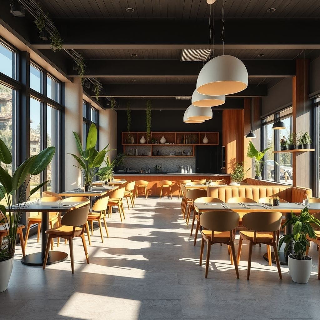 Midcentury Modern Restaurant design example 1