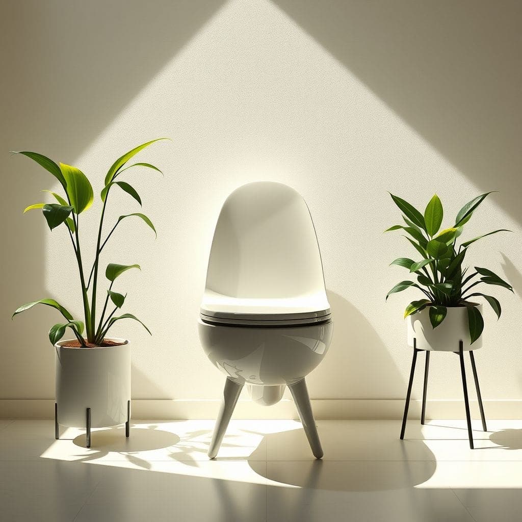Midcentury Modern Toilet design example 2