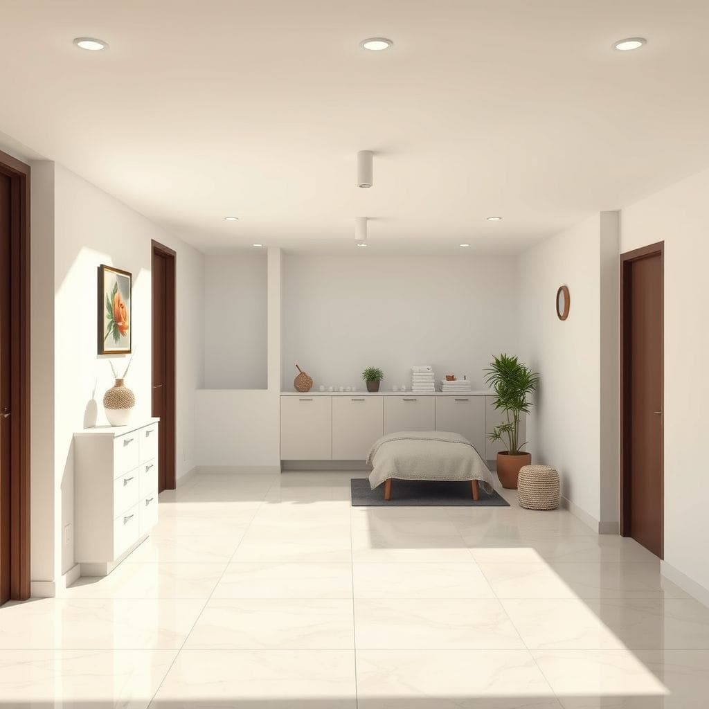 Minimalist Basement design example 1