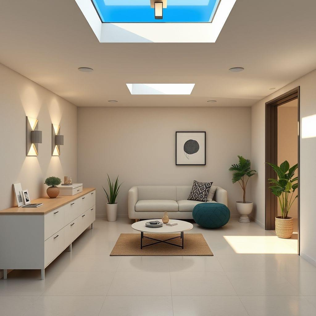 Minimalist Basement design example 3