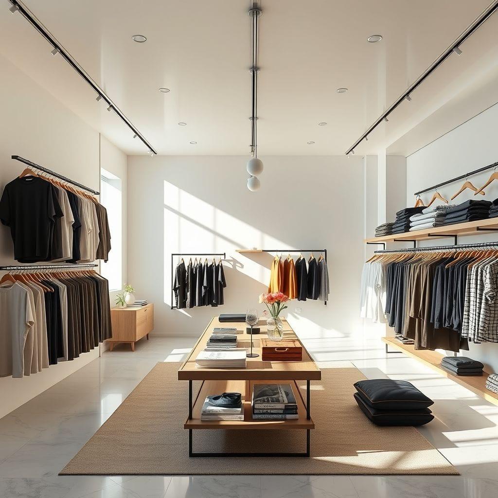 Minimalist Clothing Store design example 1