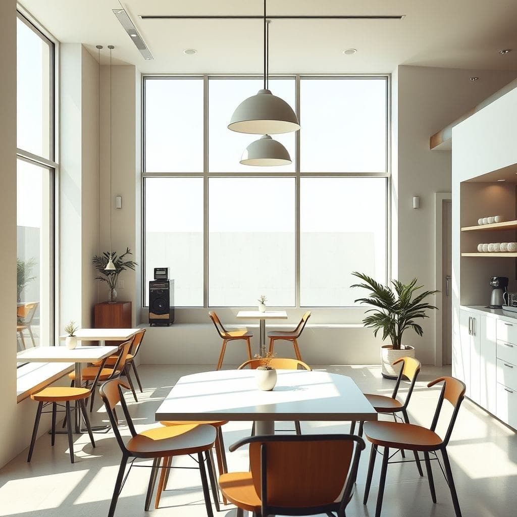 Minimalist Coffee Shop design example 1