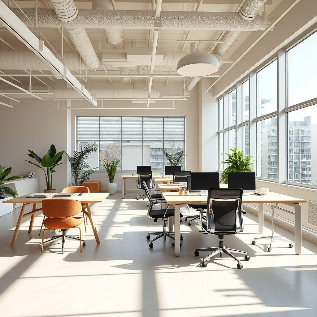 Minimalist Coworking Space design example 1