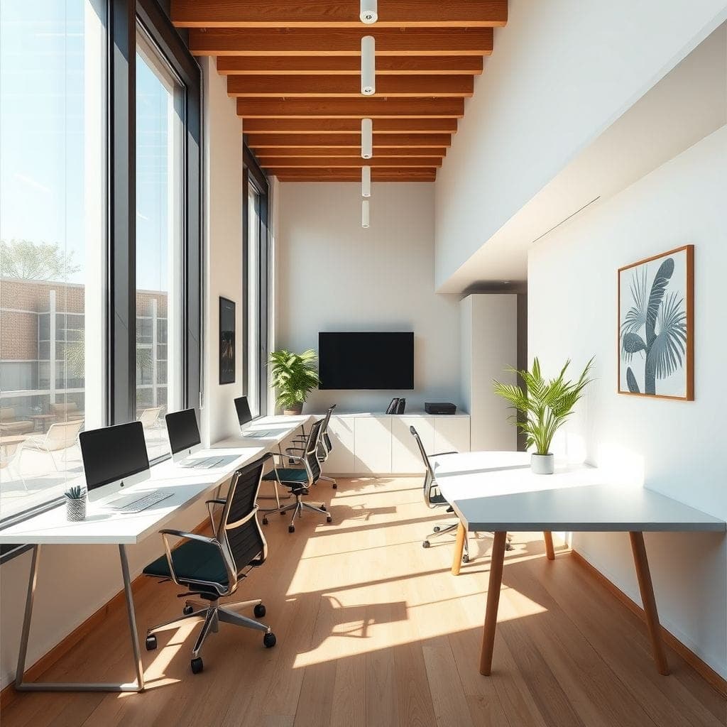 Minimalist Coworking Space design example 4