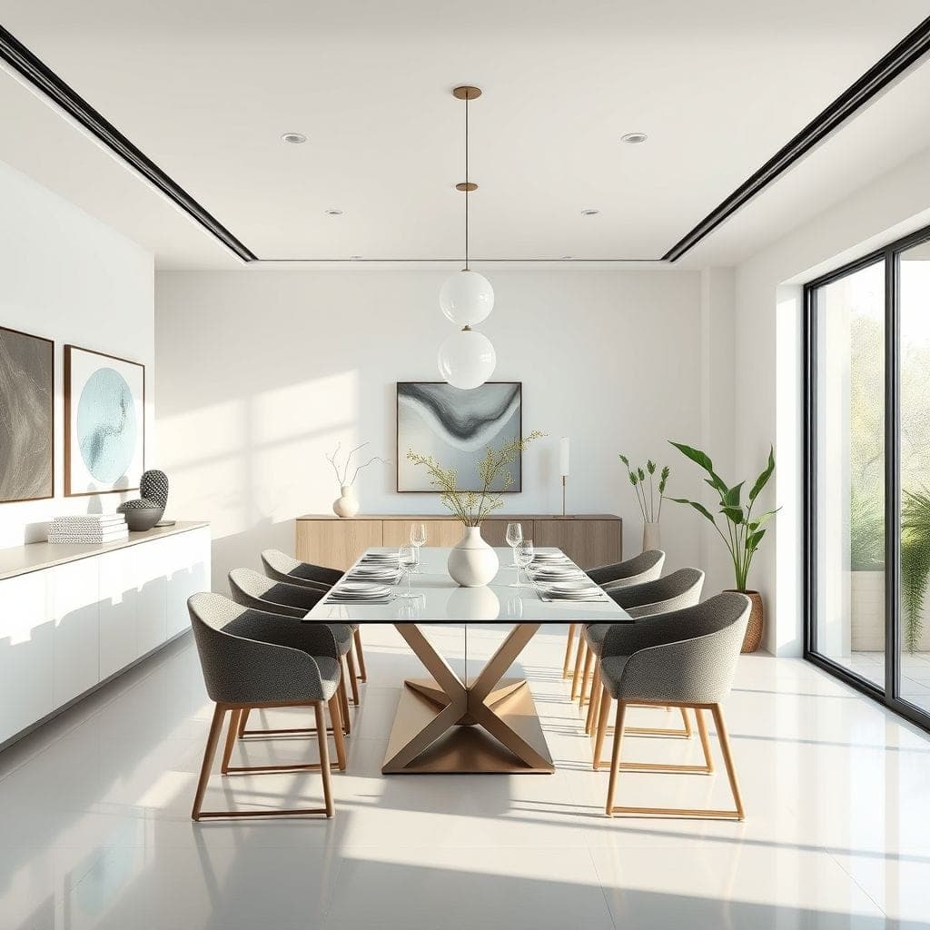 Minimalist Dining Room design example 1