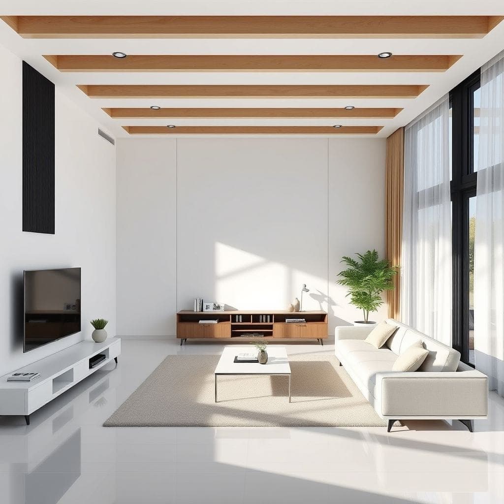 Minimalist Entertainment Room design example 3