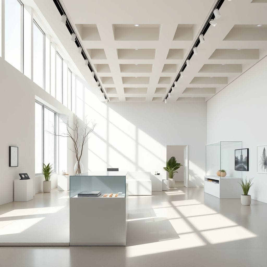 Minimalist Exhibition Space design example 1