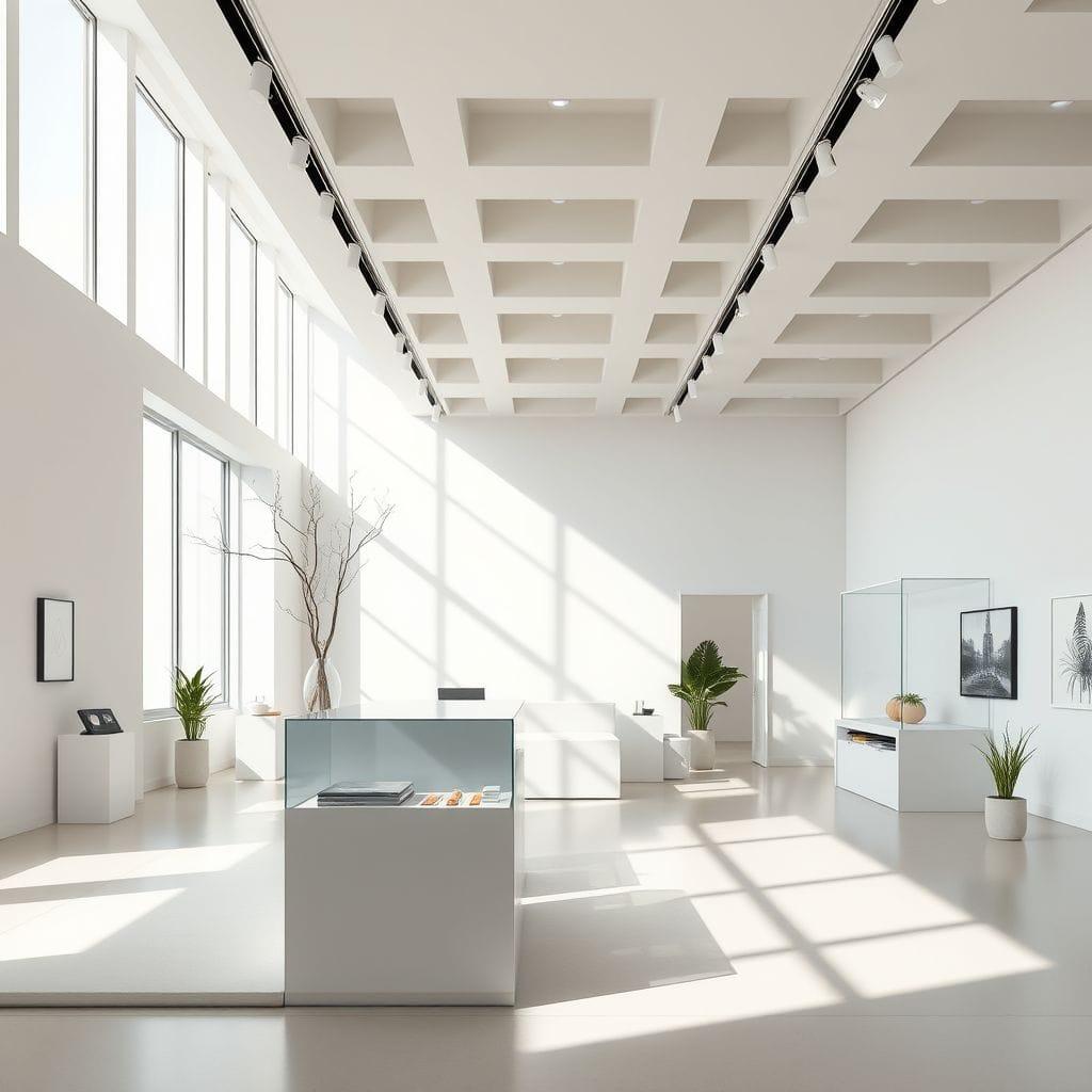 Minimalist Exhibition Space design example 1