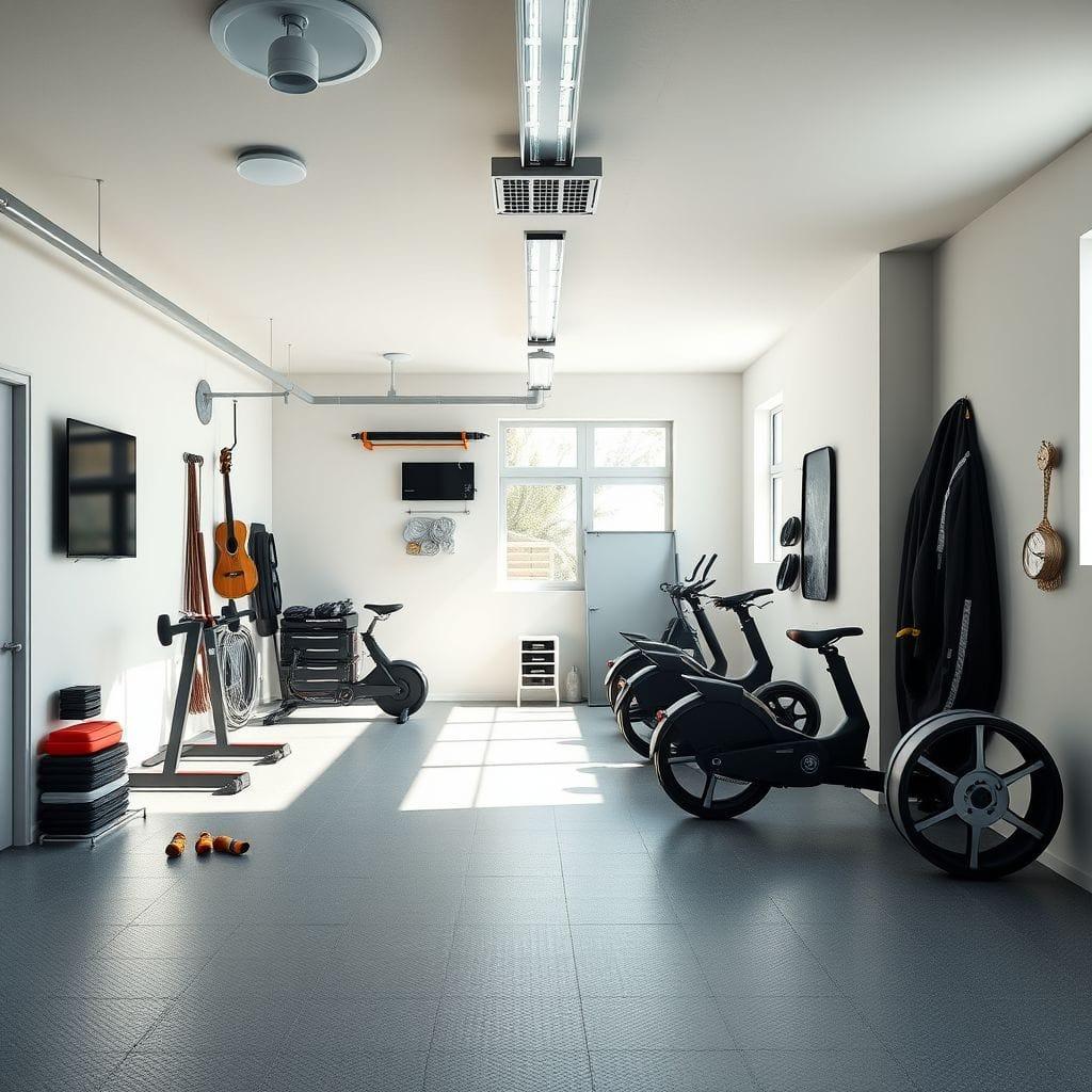 Minimalist Garage Gym design example 1