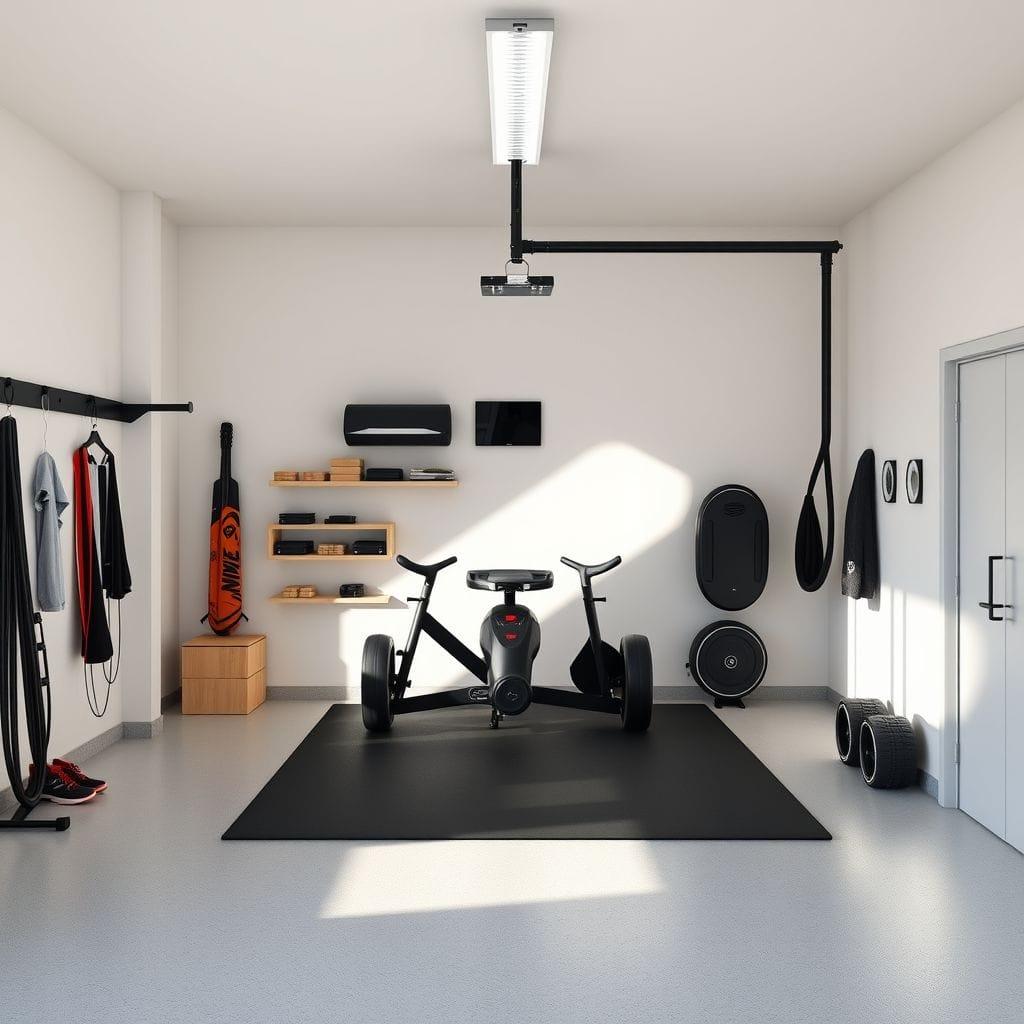 Minimalist Garage Gym design example 2
