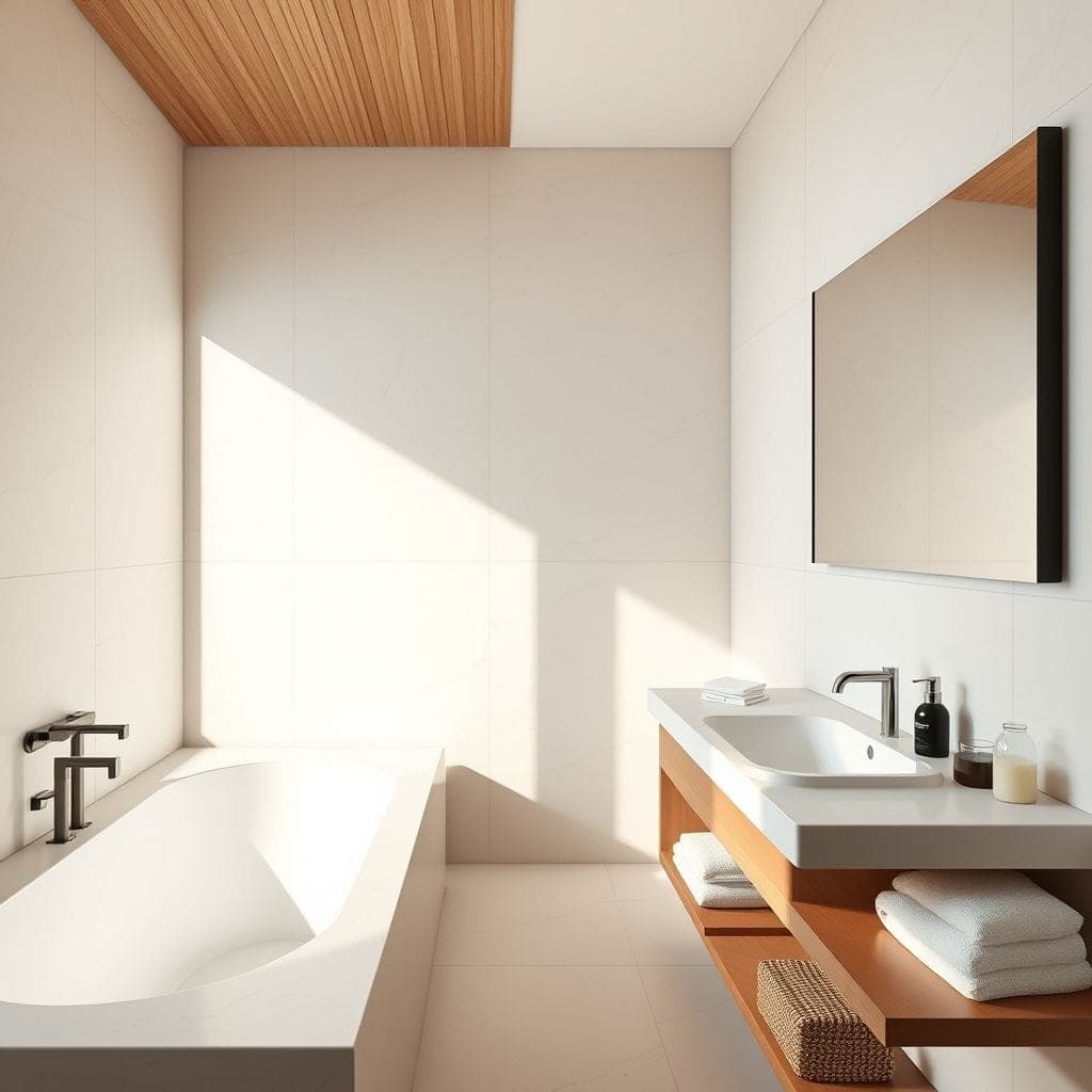 Minimalist Hotel Bathroom design example 1