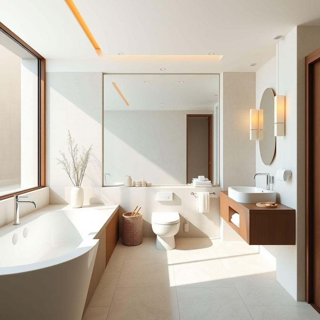 Minimalist Hotel Bathroom design example 4
