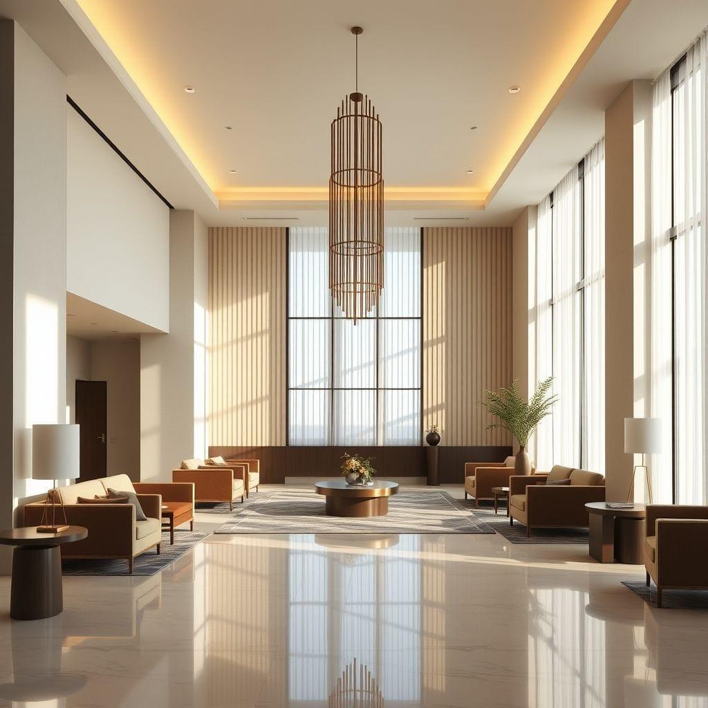 Minimalist Hotel Lobby design example 1