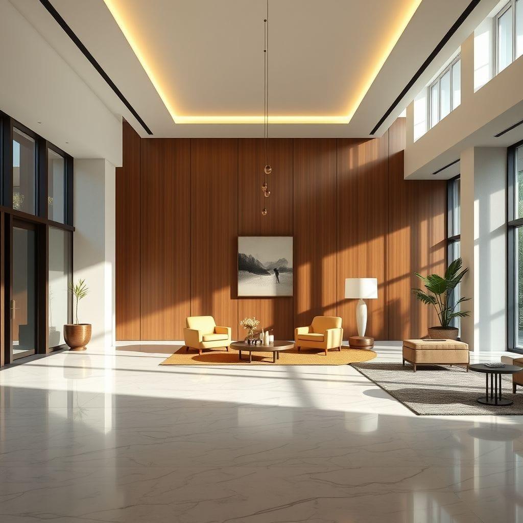 Minimalist Hotel Lobby design example 4