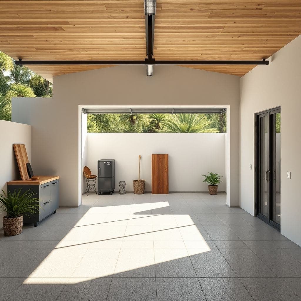 Minimalist Outdoor Garage design example 2