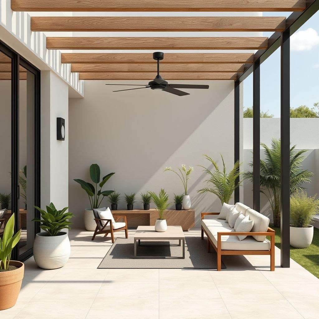 Minimalist Outdoor Patio design example 1