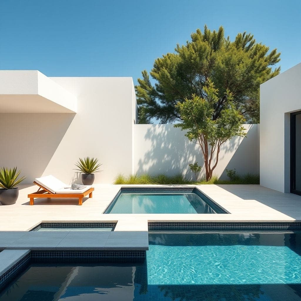 Minimalist Outdoor Pool Area design example 1