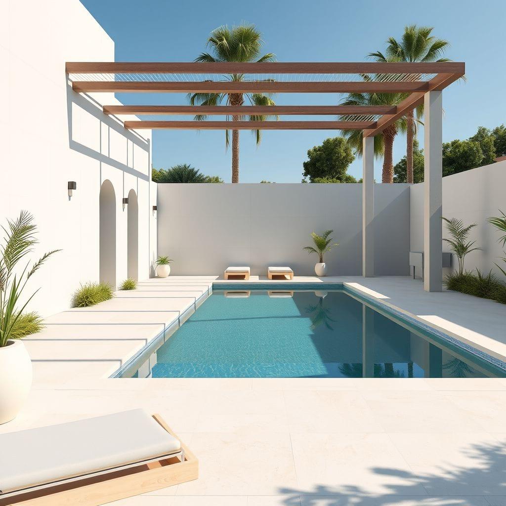 Minimalist Outdoor Pool Area design example 2