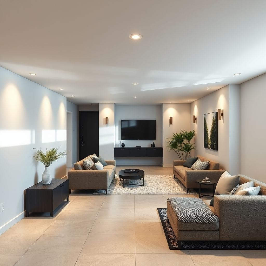 Modern Basement design example 2