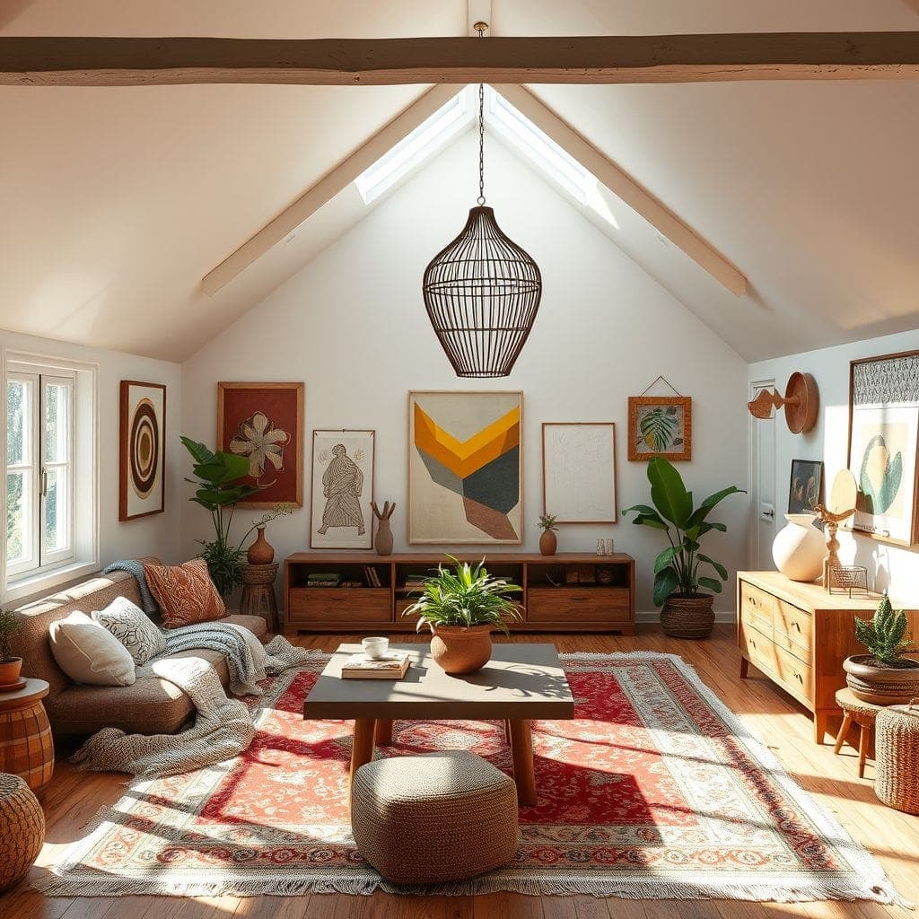 Modern Boho Attic design example 1