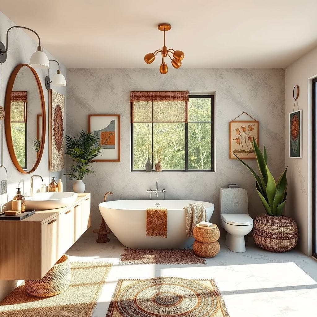 Modern Boho Bathroom design example 2