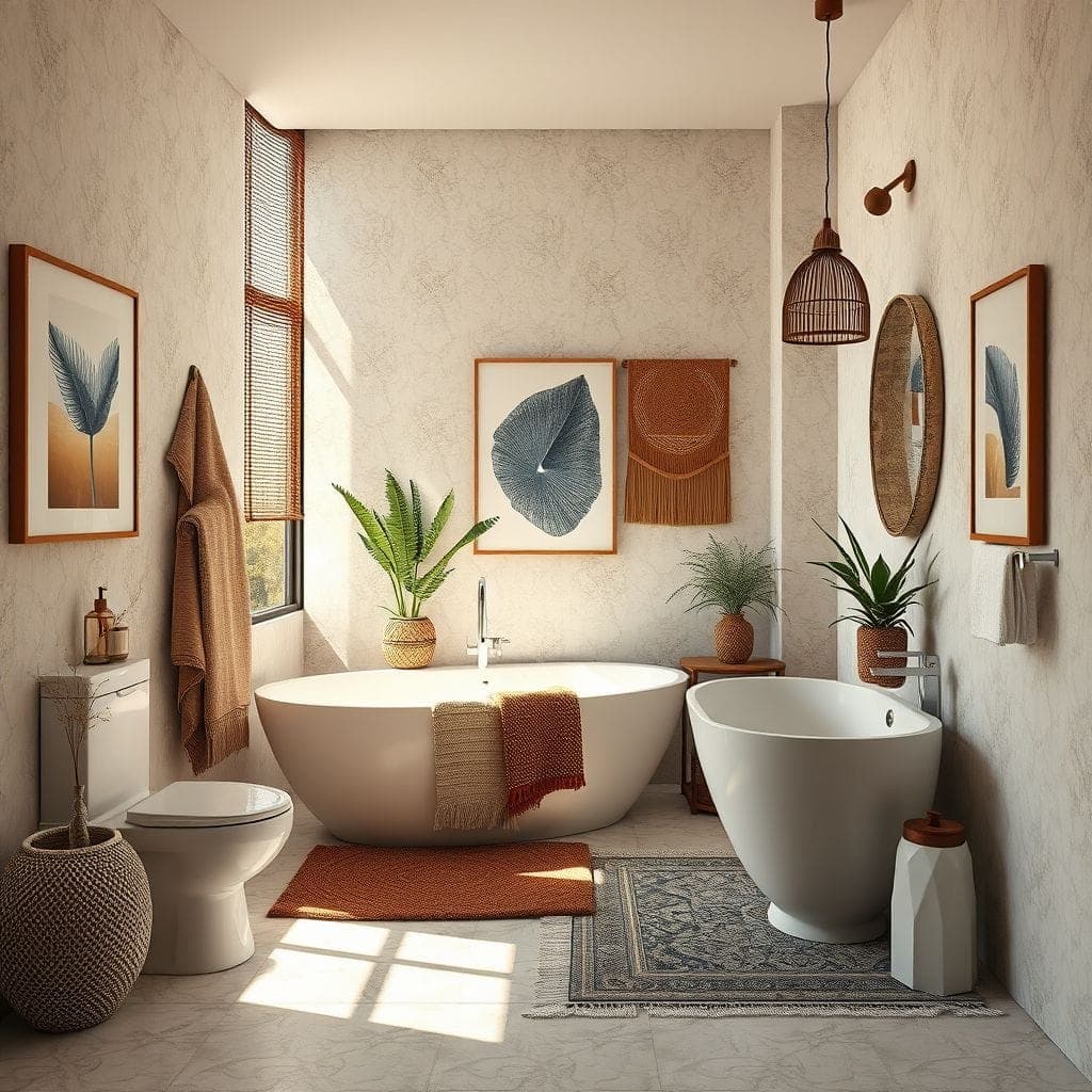 Modern Boho Bathroom design example 3