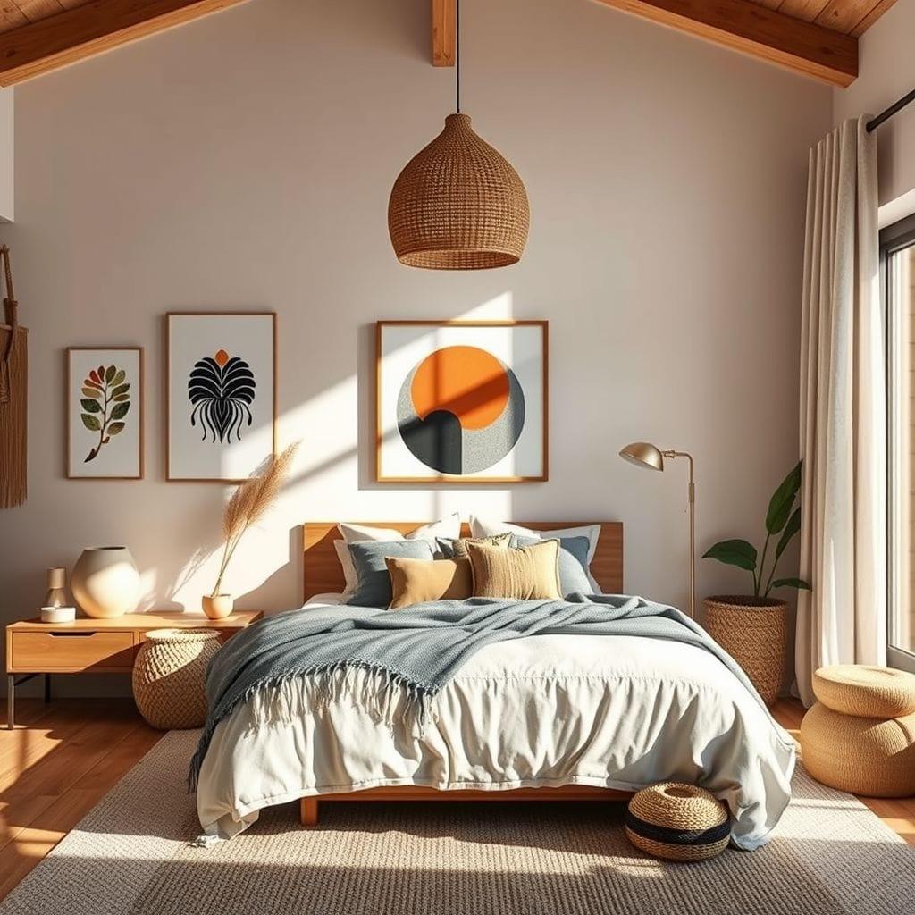 Modern Boho Bedroom design example 1